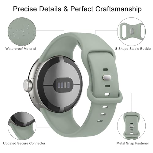 Correas de silicona Vanjua para Google Pixel Watch 41mm 4 unidades miniatura 3