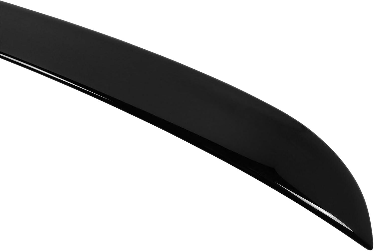 IKON MOTORSPORTS, Trunk Spoiler Compatible with 2003-2009 Mercedes-Benz E-Class W211 Sedan 4-Door, AMG Style Painted #040 Black ABS Plastic Rear Trunk Lid Spoiler Wing Lip