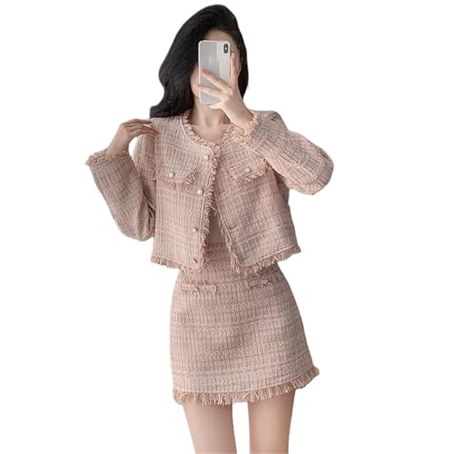 Ensemble jupe et veste en tweed femme : le look parfait du bureau au dîner