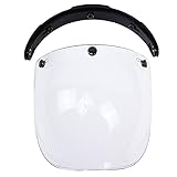 Tickas 3 Snap-Button Visor, 3-Snap Bubble Wind Shield Visor For Biltwell Gringo&Bonanza Motorcycle...