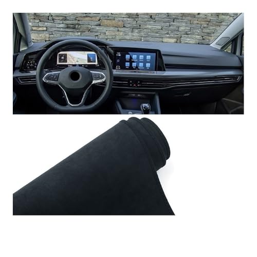 Tapis anti-dérapants de tableau de bord pour VW Golf 8 MK8 2020-2023 LHD noir