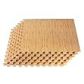 FOREST FLOOR 5/8 Inch Thick Printed Foam Tiles, Premium Wood Grain Interlocking Foam Floor Mats, Anti-Fatigue Flooring, Light Bamboo, 100 Sq Ft (FF24-15M)