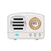 Dosmix Wireless Stereo Retro Speakers, Portable Bluetooth Vintage Speakers with Powerful Sound, Hands-Free Calls, Alexa Support, TF Card, AUX for Kitchen Bedrooms Party Outdoor Android iOS White
