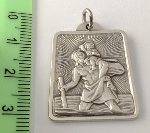 SAINT CHRISTOPHER MEDAL - PATRON SAINTS OF DRIVERS - MADE IN HIGH RELIEF IN ANCIENT ITALIAN STYLE - 100% MADE IN ITALY4
