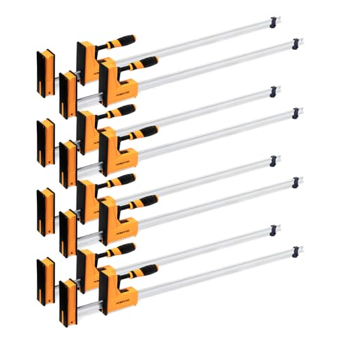 POWERTEC 71602-P4, 8PK, Woodworking Parallel Clamps 48-Inch | Jaw Bar Clamp Spreader Tool by POWERTEC - Used condition - US$234.54