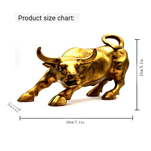 Brass Bull Statue -Art Decor Bull , Cow Figure Statues Ox Sculptures For Home Living Room Office Decoration, Symbol Of Career And Wealth #TOP5