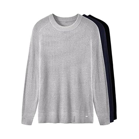 ZHILI Suéter de cuello redondo para hombre Cover