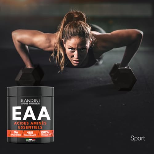 Bandini® EAA Essential Amino Acids 480 Comprimés - 9 Acides Aminés Essentiels - Complément Alimentaire - Sportifs et Athlètes - Puissant Pre-Workout - Suppléments Vegan & Zéro Sucre - 96 Portions – Image 5