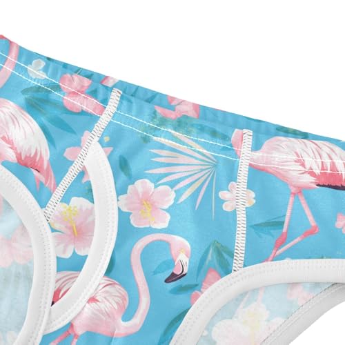 Wusikd Pink Flamingos Boys' Underwear Cotton Butterflies Flowers Boys Briefs Soft Toddler Underwear 2T4