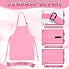 Handepo 28 Pcs Kid Apron and Chef Hat Set Adjustable Bib Apron with Pockets for Kids Cooking Baking Painting Crafting(Pink) #2