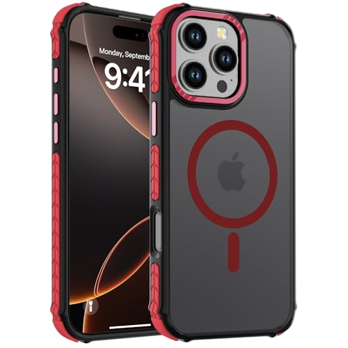 Coque iPhone 16 Pro Max rouge forêt DEERLAMN mate et fine de 6,9 pouces