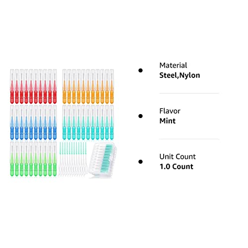 350 Pieces Interdental Brush Tooth Floss Tooth Cleaning Tool Toothpick Dental Tooth Flossing Head Oral Dental Flosser Teeth Soft Dental Picks Refill Dental Flosser Toothpick Cleaners (Mixed Color) #TOP7