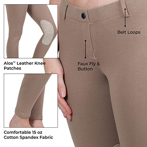 ELATION Riding Breeches for Women Red Label – Easy Pull-On Equestrian Riding Pants (Duff 36R) - Thumbnail 3