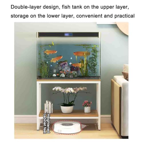Supporto per acquario in metallo resistente, scaffale a 2 livelli, forte staffa di stoccaggio per accessori per acquari, supporto robusto per acquario, mensola durevole per serbatoi