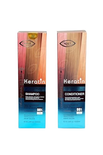 Image of TMT Premium Keratin Shampoo & Conditioner for Hair Straightening, Shine Hair-Nourishes Dry Hair & Controls Frizz | TMT Keratin | Sulphate free | Paraben Free | For Men and Women | 1000ML Each (Combo Pack)