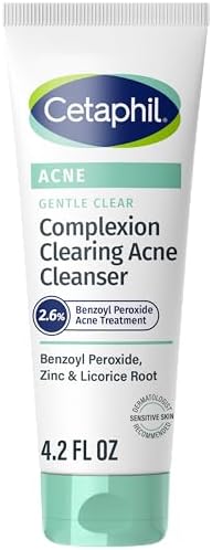 Cetaphil Gentle Clear BPO Acne Face Wash, Soothing, Sensitive Skin, 4.2oz