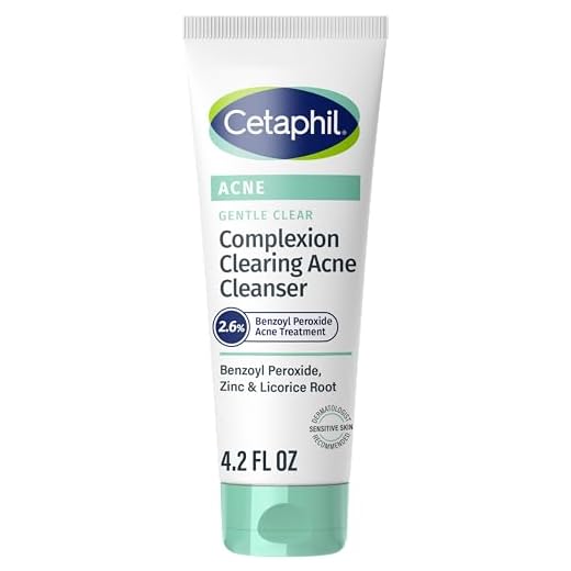 Cetaphil Gentle Clear BPO Acne Face Wash, Soothing, Sensitive Skin, 4.2oz
