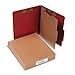 ACCO Classification Folders with Fasteners, Pressboard, 4-Part, Letter Size, Red, 10 per Box (15034)