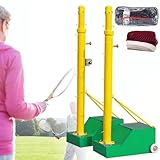 Processus d'installation simple : l'assemblage est rapide et facile avec les outils et vis fournis, vous permettant de l'installer en un rien de temps. La base du bâton de volleyball comprend des roues pour un déplacement facile, ce qui le rend idéal pour les espaces intérieurs sans endommager le sol.