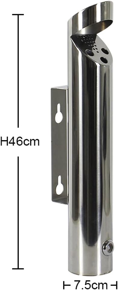 Wall Mounted Outdoor Stainless Steel Cigarette Butt Receptacle - Heavy-Duty Commercial Ashtray for Smokers - Durable Cigarette Waste Container for Indoor & Outdoor Use