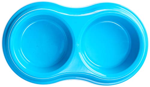 Four Plastic Comedouro Duplo Peq. para Cães, (cores sortidas)