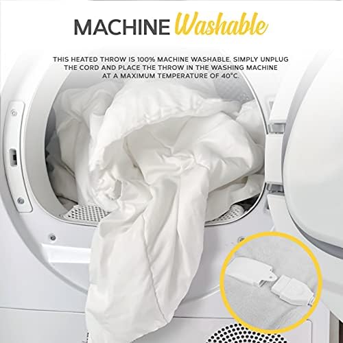MONHOUSE Premium Soft Fleece Electric Blanket - Heated Under Blanket - King150x200cm - Fitted Heated Mattress Cover - Detachable & Machine Washable - Dual Controller Multi Zones, 9 Heat Settings