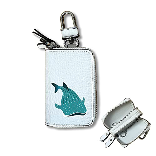 シャークキーケース レザー調 サメチャーム