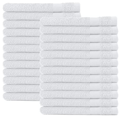 Pearl Linens Economy Salon Towel, Bulk Pack Of 24, Not Bleach Proof, Ultra Soft Hand Towels, Bulk Hand Towels, Spa, Gym Towel, Gym Hand Towel, Super Absorbent, White Hand Towel, Hand Towel, 16X27 In #TOP4
