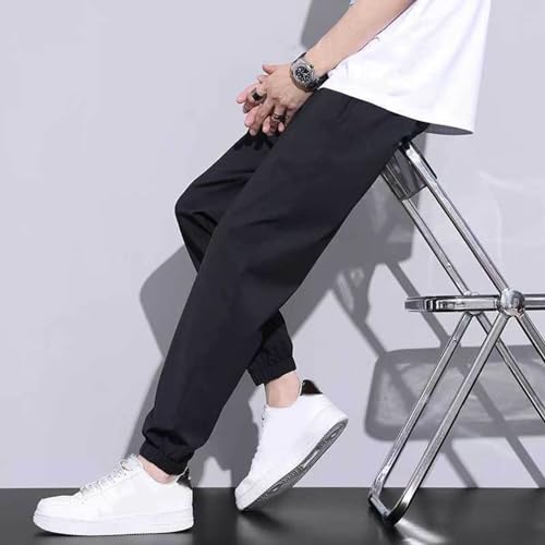 Men's Casual Thin Ice Silk Quick Drying Ice Cool Q Uick D Ry Slacks Air Conditioned Harlan Harbor Memory Fits for2