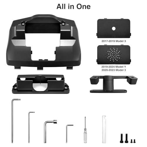 AAMHHM Screen Swivel Mount for Tesla Model Y 2019-2024 & Model 3 2017-2023 Left/Right 30° Up/Down 15° Rotating Four Directions Aluminium Alloy Tesla Screen Rotating Bracket by AAMHHM - Image 6