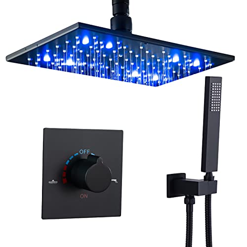Ensemble de Robinet de Douche 12 x 8 Pouces haute finition chromée