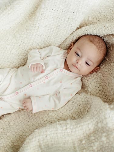 Under the Nile Organic Cotton Snap Front Footie - Pink Dots - 0-3 Months2