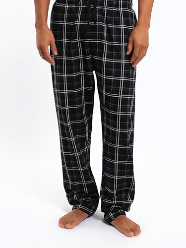 LC WAIKIKI W57206Z8-LQJ-1 Plaid Men's Pajama Bottoms XL Black Printed