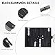 Chingcoo Backgammon Reisespiel, Tragbares Reise Backgammon Set, Klassisches Brettspiel für Erwachsene und Kinder ab 3 Jahren, 2 Spieler, Leder, Grau