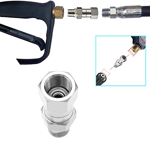 The Lord of the Tools 3/8 inch NPT-M Thread Pressure Washer Swivel Metal Pressure Washer Hose Swivel Fitting Stainless Steel Pressure Washer Swivel Fitting for Eliminates Hose Kinks - Image 3