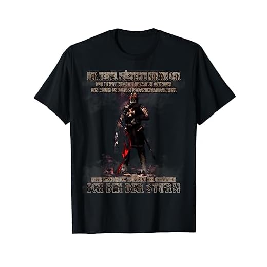 Ich bin der Sturm. Tempelritter T-Shirt. Der Teufel flüstert