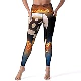 Abstract Billiard with Empty Space Yoga Pants with Pockets for Women High Waist Workout Leggings Tum