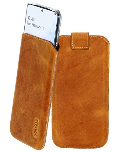 Housse cuir iPhone 13 Pro Suncase cognac antique protection antichoc