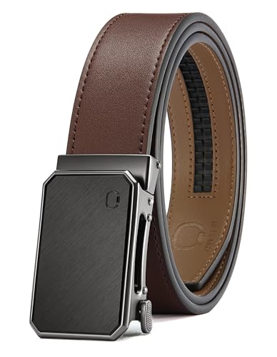 Image of CHAOREN Ratchet Belt Men - 35mm Mens Belt Leather for Casual Jeans - Versatile Fit, Customizable Style