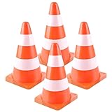 CYEER 24 Stück Markierungskegel 23cm, Orange-Weiße Pylonen für Kinder & Sport, Bruchsichere Trainingshütchen für Fußball, Agility Hundetraining & Outdoor Parcours