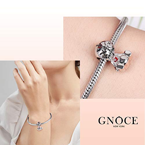 Image of GNOCE Cute Animal Collection Charms 925 Sterling Silver Pendant Dangle Bead Charm Fit for Bracelets and Necklaces, Hand-Finished Keepsake Jewelry Gift for Women, Girls, Mother, BBF