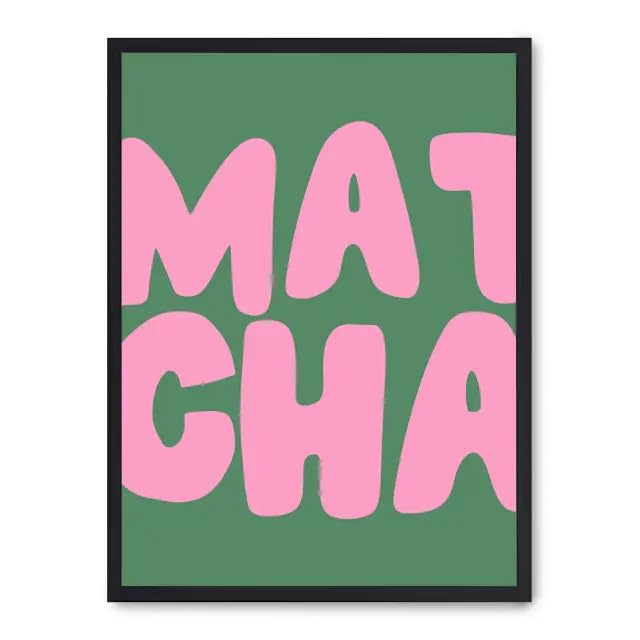 Tableau déco rose Cuadro pink matcha FASE5 pour habiller vos murs avec élégance