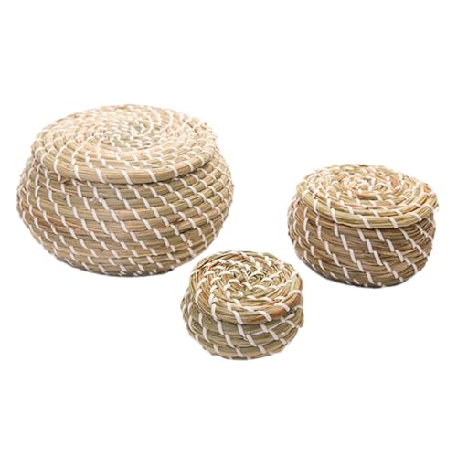 Garneck Laundry Basket Lid Wicker Storage Baskets Assorted Decorative Home Containers for Pantry Living Space