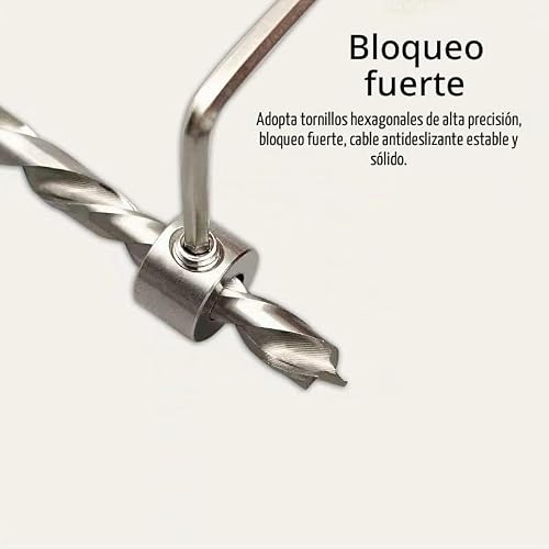Miniatura 3 de 9 Piezas Topes De Profundidad Brocas Taladro Anillo Posicionador Juego De Anillos De Límite De Perforación Con La Llave Hexagonal