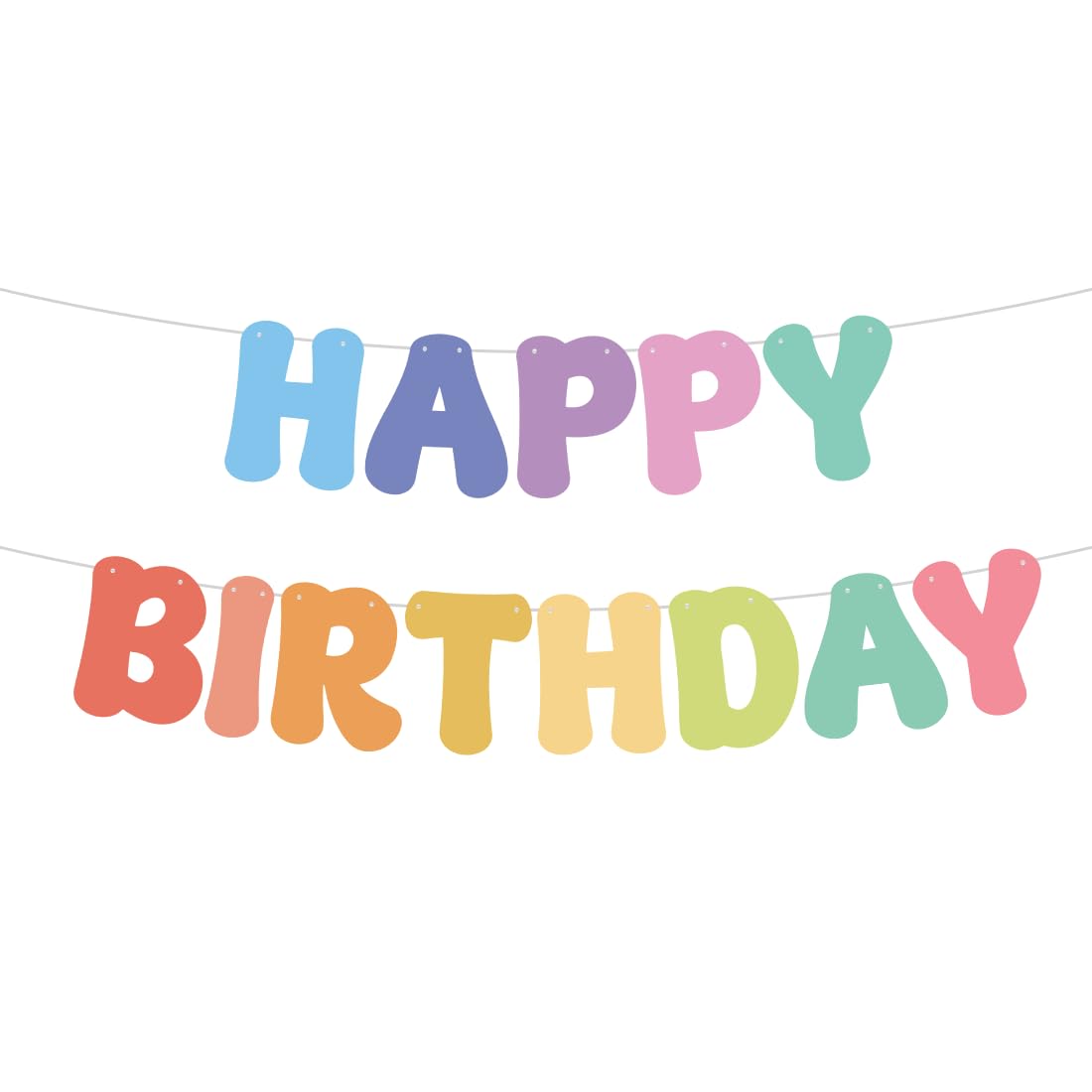 Happy Birthday Girlande Aus Holografischem Papier – 16 X 166 Cm, Bunt Schimmernd, Für Kindergeburtstage & Partys
