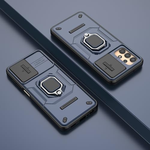 Image of CamShield Pro Case with Slide Camera Protection and 360 Protection Ring Stand Bumper Back Case Cover for Samsung Galaxy A13 5G / A13 4G (Blue)