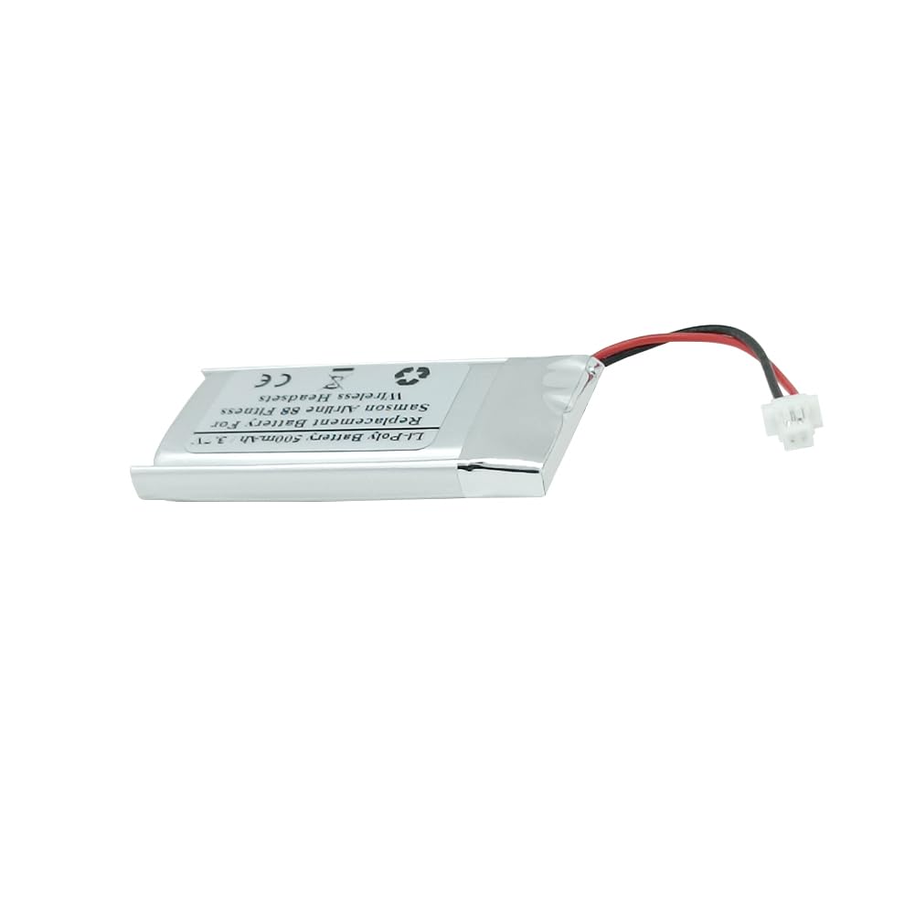 STARTONG 500mAh 3.7V Replacement Battery for Samson Airline 88 Fitness Wireless Headsets, 1icp7/21/41, 602040