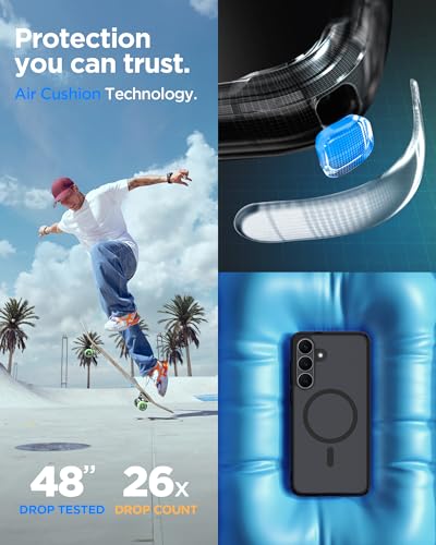 Image of Spigen Ultra Hybrid MagFit | Samsung Galaxy S25 FE Case [Transparent] [Magsafe] Galaxy S25 FE Back Cover | TPU+PC - Frost Black