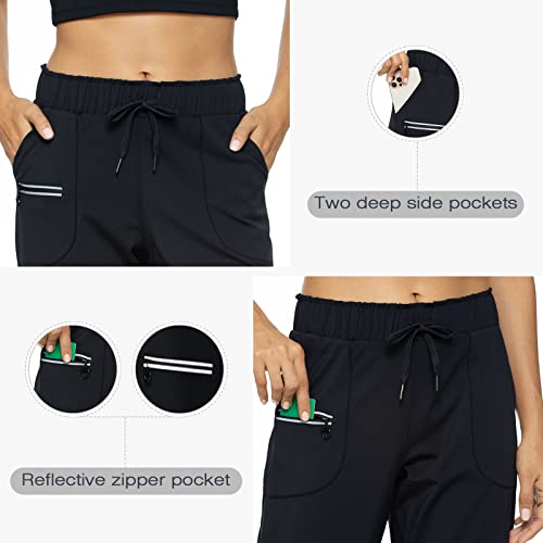Image of Haowind Joggers for Women with Pockets Elastic Waist Workout Sport Gym Pants Comfy Lounge Yoga Running Pants