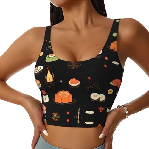 Gilet de sport femme pour yoga entraînement décontracté avec imprimé noir